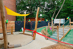 Ev. Kita Grünes Dreieck: Eröffnung Krippenspielplatz, 17. Juni 2025 (© Sabine Böttcher)