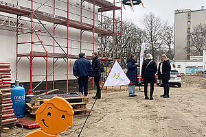 Ev. Kita Regebogenland: Richtfest 26.2.2025 (© Lena Nowak)