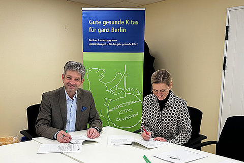 Beteiligung am Landesprogramm "Kitas bewegen", Schöneberg/Kita Königin Luise, Februar 2026 (© Stefanie Grassmann)