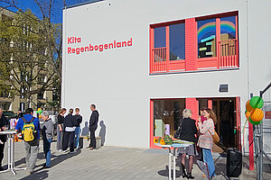 Ev. Kita Regenbogenland: Eröffnung Neubau 22.4.2026 (© Juliane Kaelberlah)