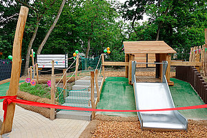 Ev. Kita Grünes Dreieck: Eröffnung Krippenspielplatz, 17. Juni 2025 (© Sabine Böttcher)