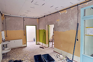 Sanierungsarbeiten Ev. Kita Daniel, 27.7.2023 (© Andreas Kaul)