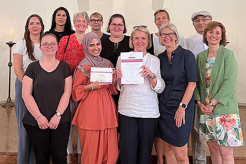 Ev. Kita Viktoria-Luise-Platz: Verleihung BETA-Gütesiegel und Sommerfest mit Verabschiedung der kommenden Schulkinder, 14. Juli 2024 (© Kita Viktoria-Luise-Platz)