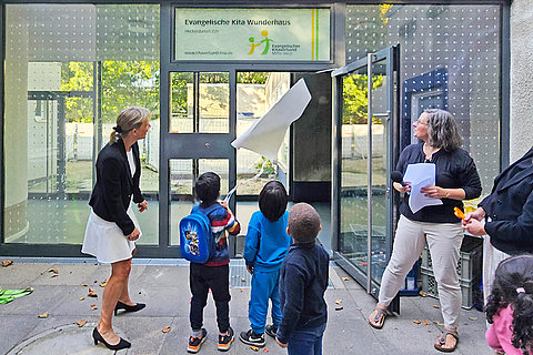 Ev. Kita Wunderhaus: Eröffnung Erweiterungsbau, 20.9.2024 (© Juliane Kaelberlah)