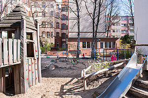 Ev. Kita Kaiser-Wilhelm-Gedächtnis: Garten (© Elisabeth Schoepe)