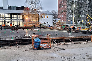 Neubau der Ev. Kita Regenbogenland: Schalung und Bewehrung, 28.11.2024 (© Andreas Kaul)