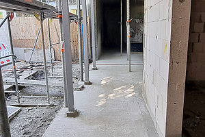 Erweiterung Ev. Kita Plötzensee: Zugang zur Bestandskita, 5.9.2023 (© Andreas Kaul)